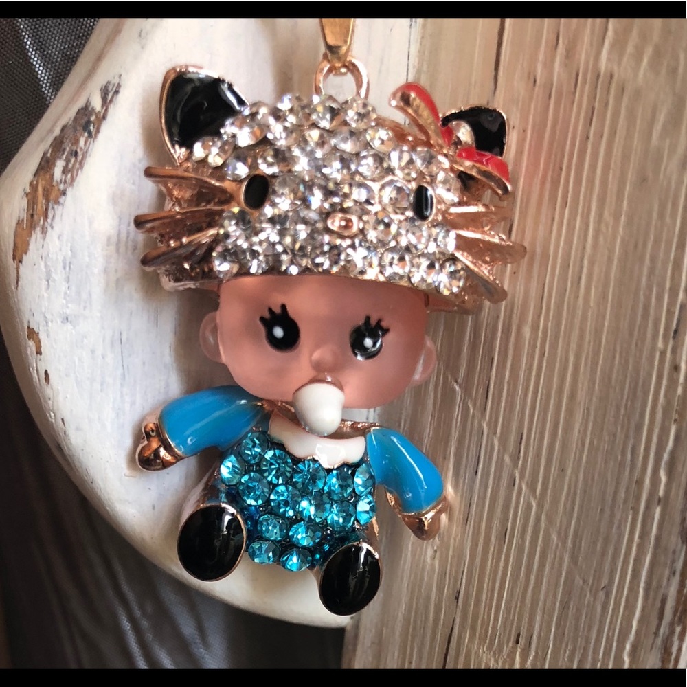 Betsey Johnson Baby W’Crystal Kitty Bow Hat